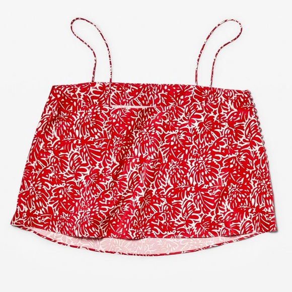 NWOT Club Monaco Elyne Cami Floral RED/WHITE - SIZE S - Picture 2 of 4
